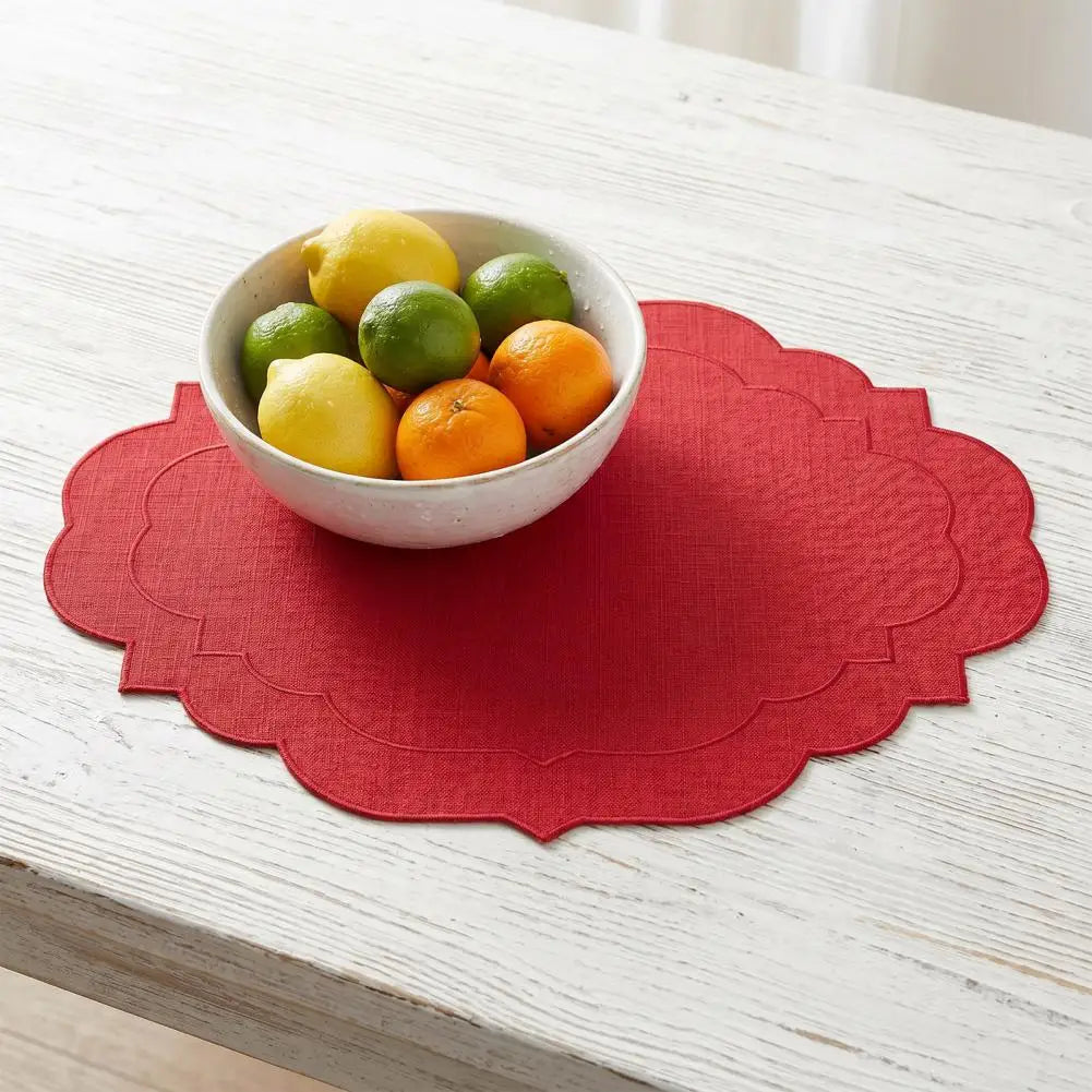 sets table décoratifs élégants motifs floraux couleurs vives nappe texturée festif