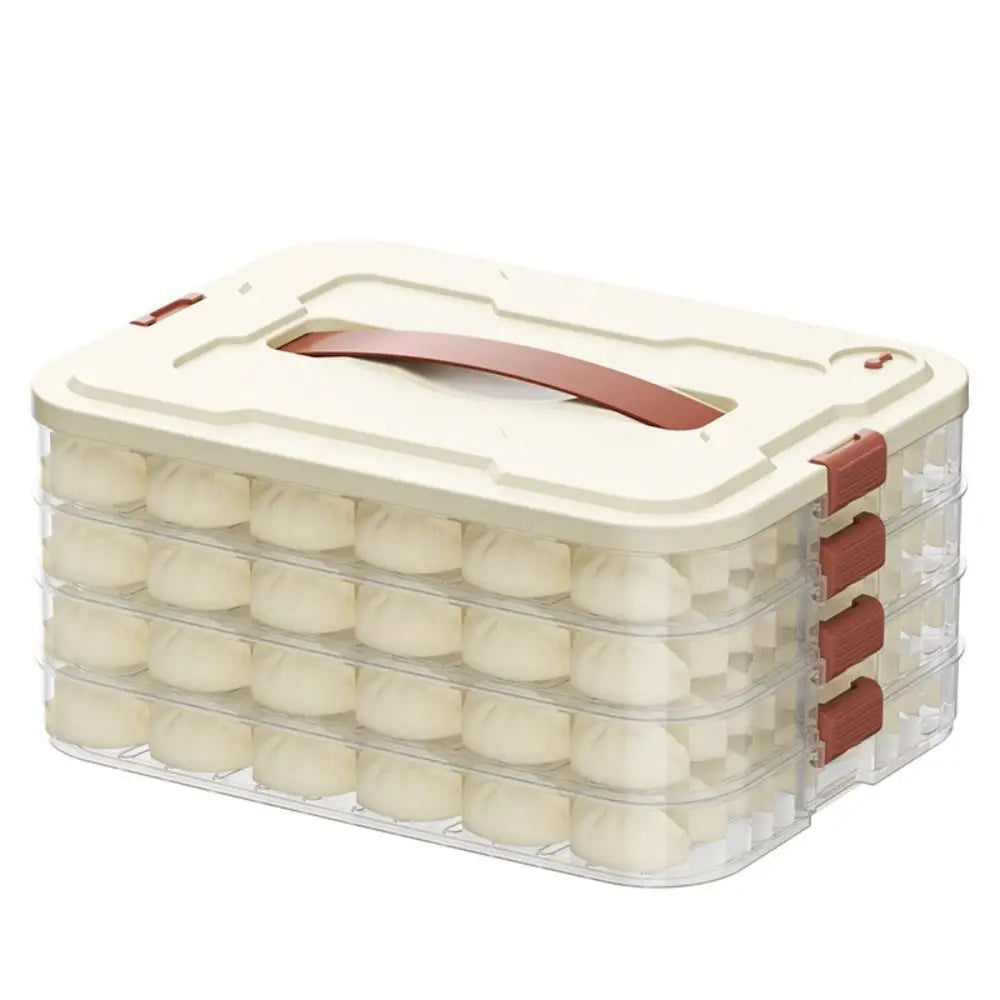 boîte gâteaux moderne transparente poignée amovible couches grande capacité blanc beige