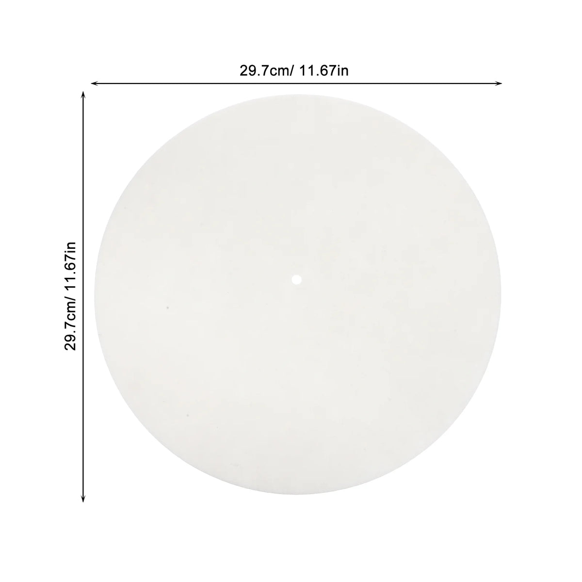 tapis feutre vinyle antidérapant plateau tournant phonographe mat glisse record lunaire moderne vintage blanc