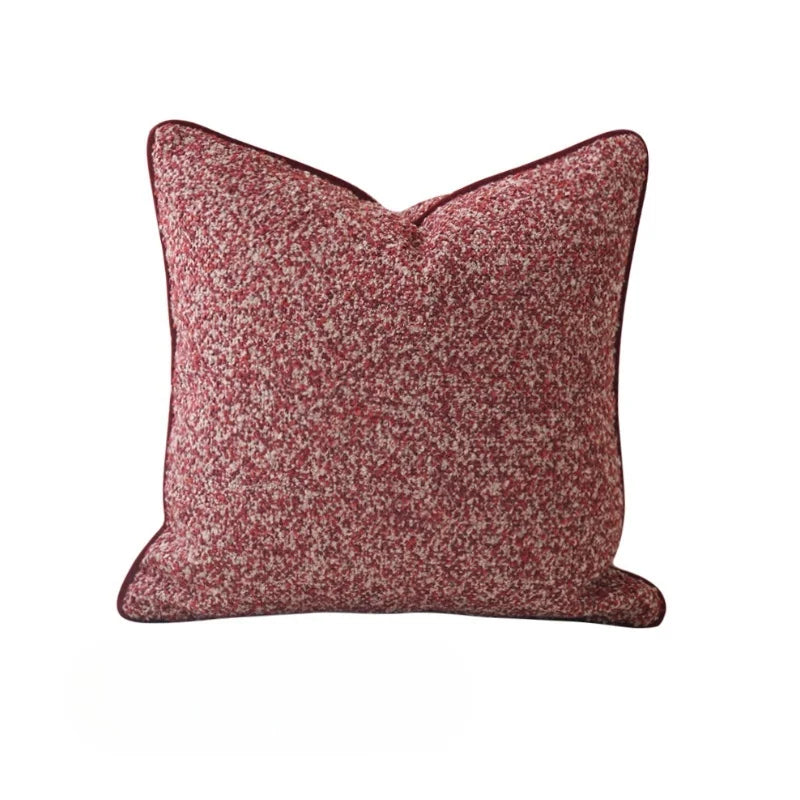 housses coussins décoratifs velours polyester carrés rouges contemporains lit chaise voiture adhésives simples