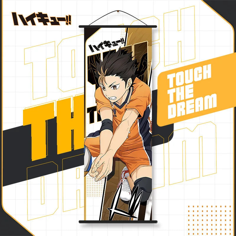 affiche bannière anime tobio kageyama orange noir illustration volley ballSuspense, demandé impose contraintes strictes