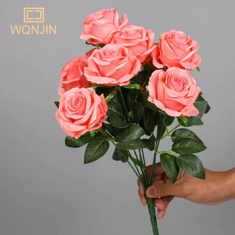 bouquet roses artificielles violettes decoration maison anniversaire mariage fete pendaison cremaillere intérieur
