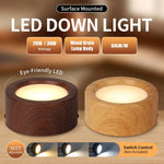 lampe led encastrable bois grain moderne salon cuisine 220v toucher interrupteur walnut blanc