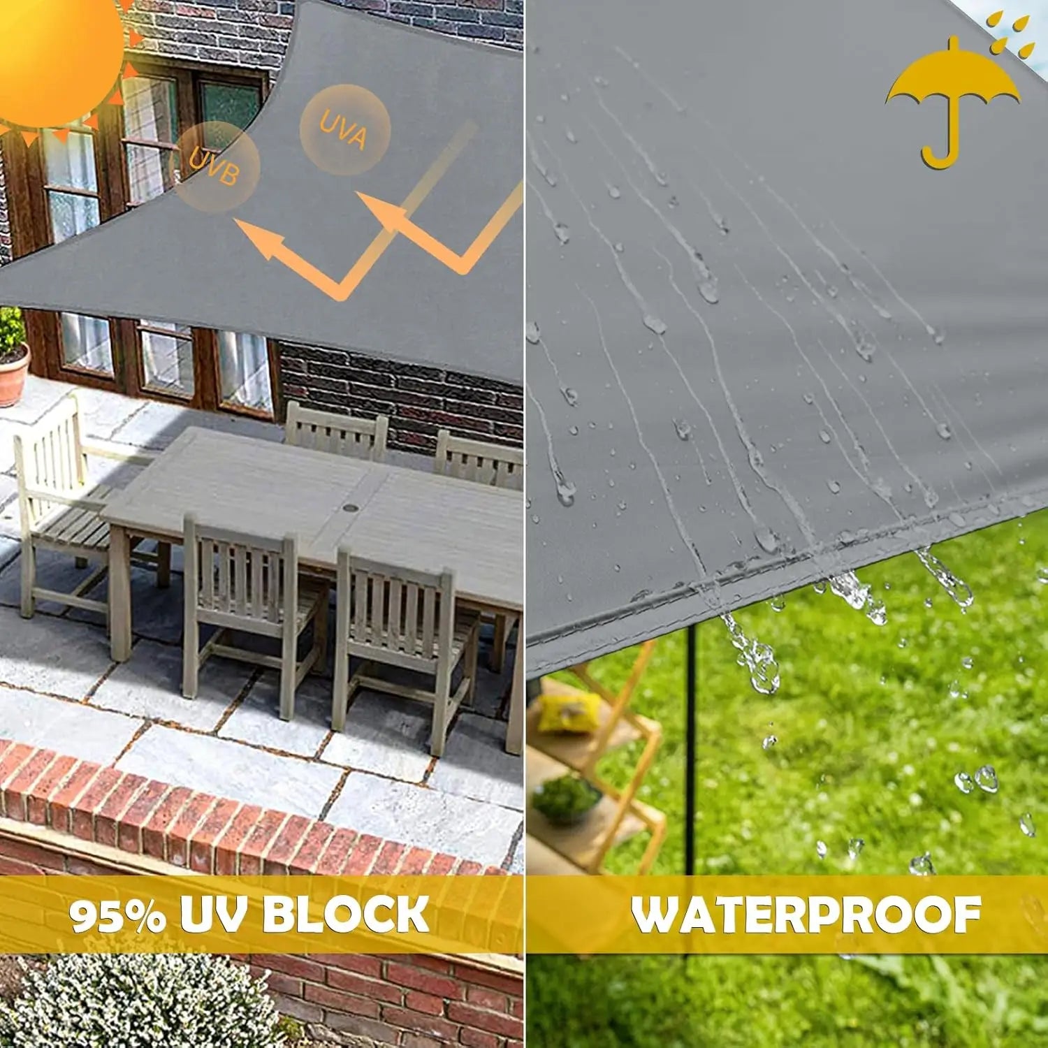 Détail du tissu de la voile d'ombrage avec protection UV