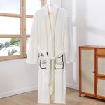 robe chambre polaire velours doux gris clair rose moderne absorbante toilette