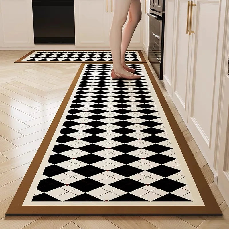 tapis sol gris fleurs moderne antidérapant polyester lavable intérieur extérieur voyage cuisine chambre salon