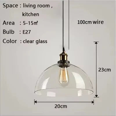 suspension lumineuse industrielle vintage transparente ampoule filament dorée câble suspendu chambre salon