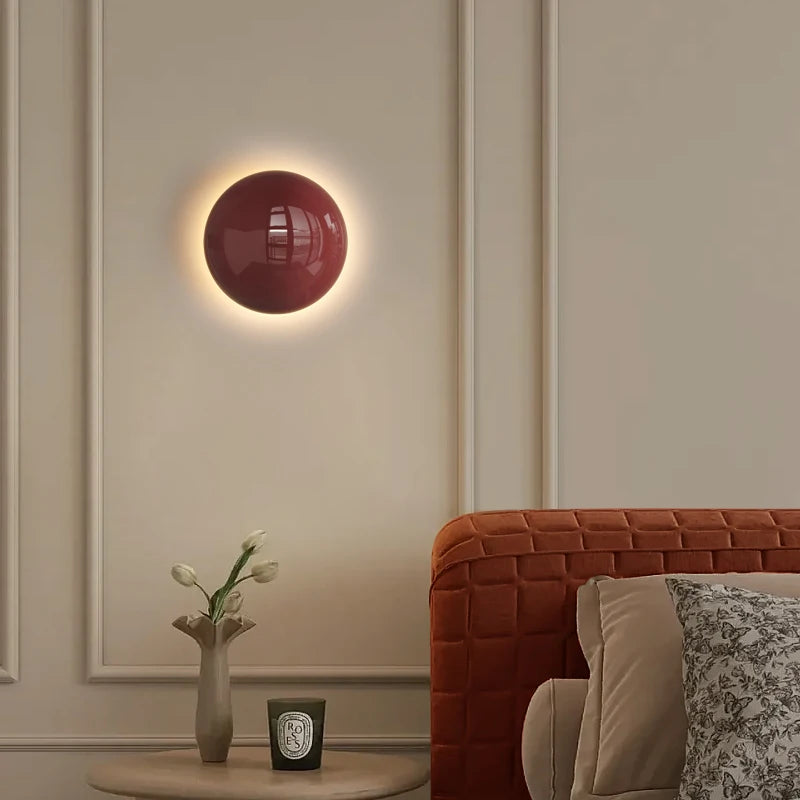 appliques murales modernes blanc rouge doré fixées mur led dimmable minimaliste