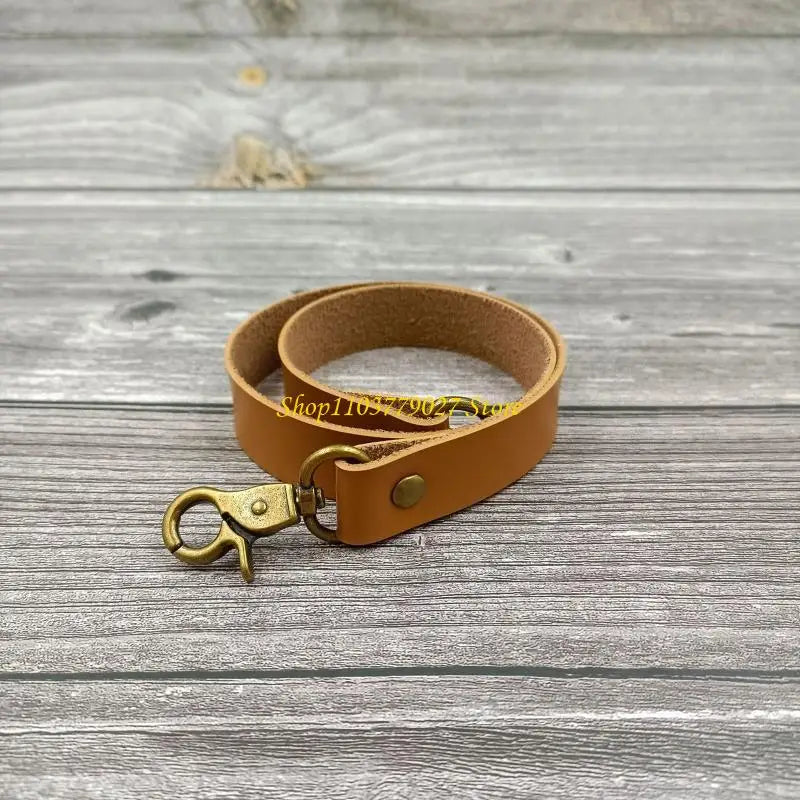 attaches rideaux cuir vintage boucles dorées sans perçage rustique anneaux accessoires deco blanc marron
