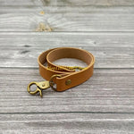 attaches rideaux cuir vintage boucles dorées sans perçage rustique anneaux accessoires deco blanc marron