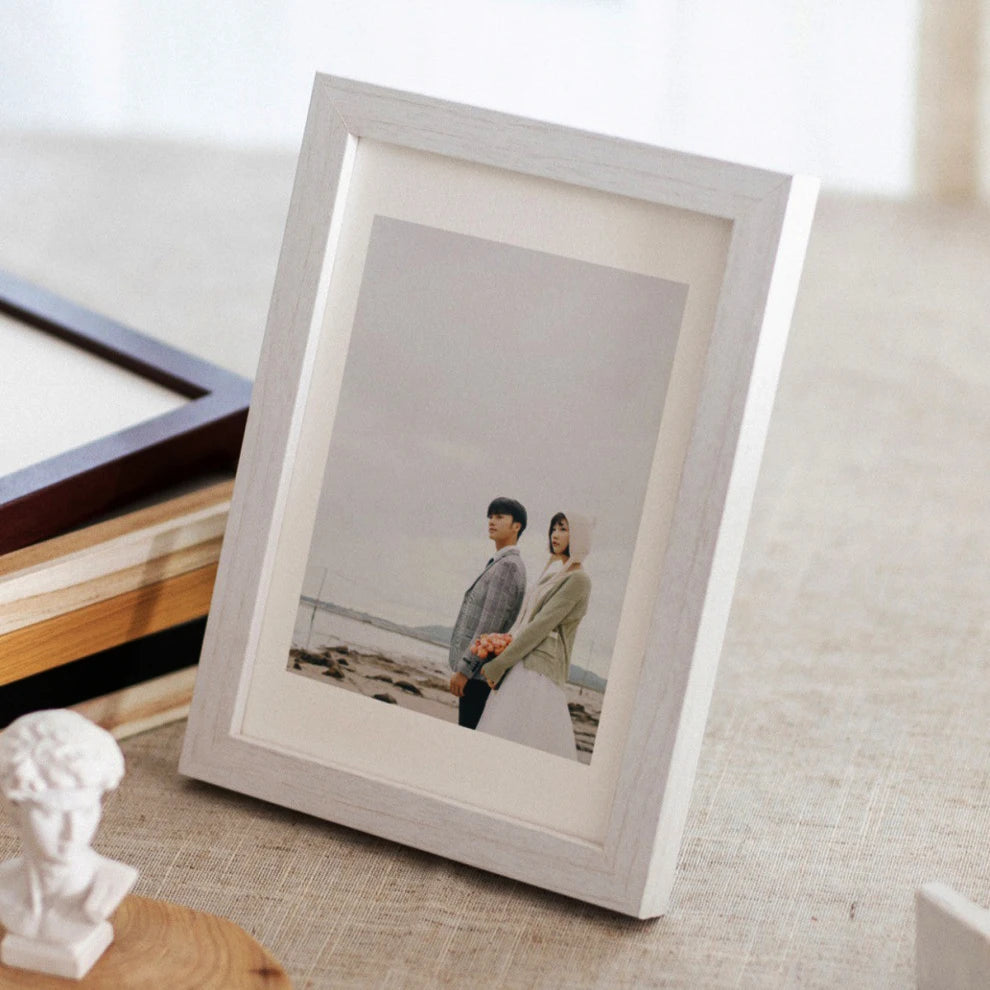 cadre photo bois naturel moderne blanc noir transparent verre protecteur 10x15cm 15x20cm A4