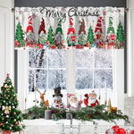 rideau noël blanc motifs flocons arbres eyelets polyester opaque traditionnel