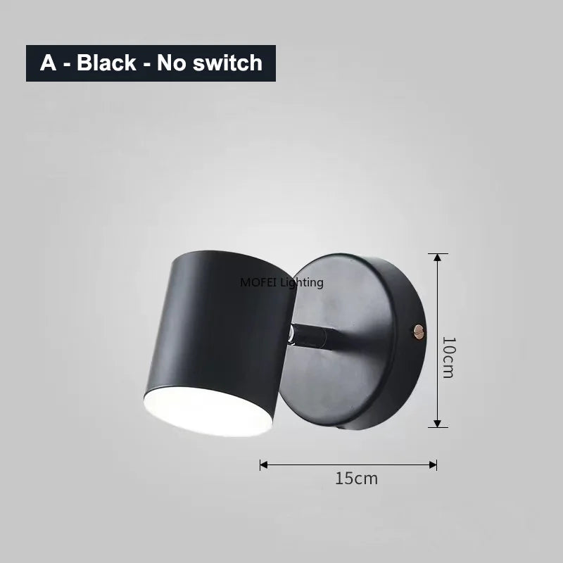 appliques murales modernes dorées interrupteur lumière led 6000k 3000k chambre couloir decoration interieur