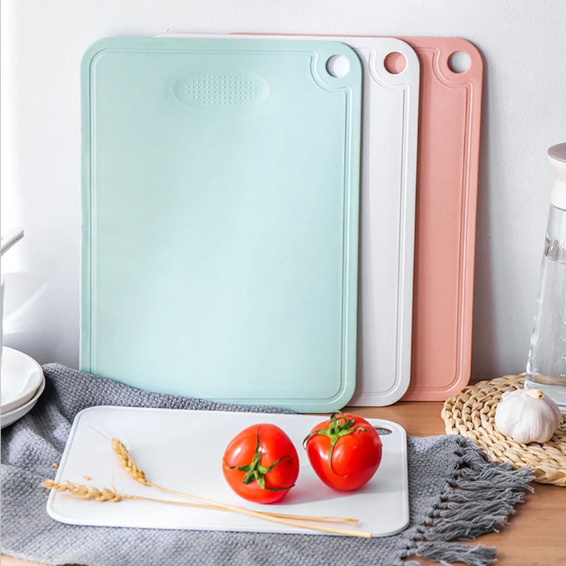 planches découper rectangulaires plastique pp vert pastel rose clair blanc moderne respectueux environnement