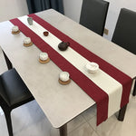 tableau chemin table lin moderne bleu marine rouge vert clair marron gris uni