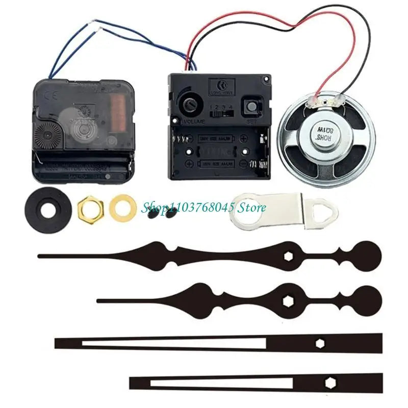 kit montre mécanique noir blanc doré aiguilles boîtier batteries instructions classique
