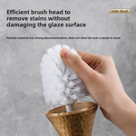 brosse wc or texture martelée base rangement embout flexible grip moderne