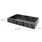 ensemble accessoires salle bain marbre noir rangement brosse dents dentifrice moderne luxe