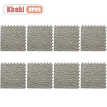 tapis sol antidérapant cailloux gris blanc moderne 30cm 30cm clips geometrique