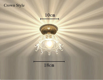 lampe suspendue or transparente motif floral texture ondulée moderne élégante tringle câble