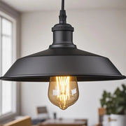 suspension industrielle loft métal texturé noir verre ambré abat jour opaque filaire