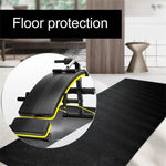 tapis sol noir texture tissée moderne entraînement force jambes abdomens 120x60cm