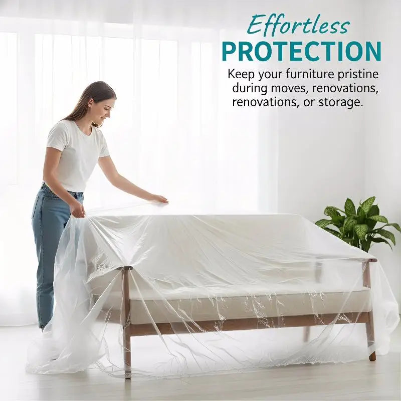 housse protection meuble transparente jetable imperméable grande taille simple fonctionnelle