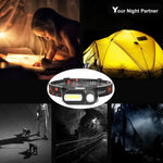 lampe frontale led rechargeable usb noir gris rouge camping cyclisme