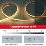 ruban led cob blanc chaud adhésif interrupteur tactile 3000k 5v usb moderne éclairage chambre