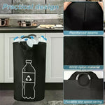 sac pliable rangement recyclage bouteilles plastique symbole recyclage motif utilitaire moderne poignées métalliques toile