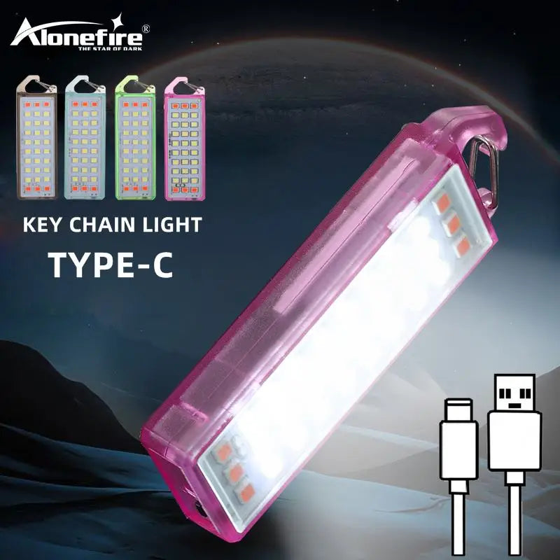 lampe poche rechargeable led rose verte noire transparent moderne compact clips détachables câble usb