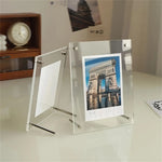 cadre photo transparent moderne acrylique rectangulaire lisse tringle métallique urbain famille paysageportrait