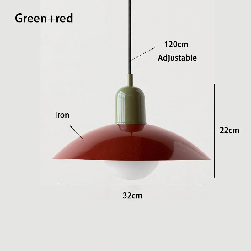 luminaire moderne suspension blanc vert rose rouge mat opaque câble noir chambre restaurantétude