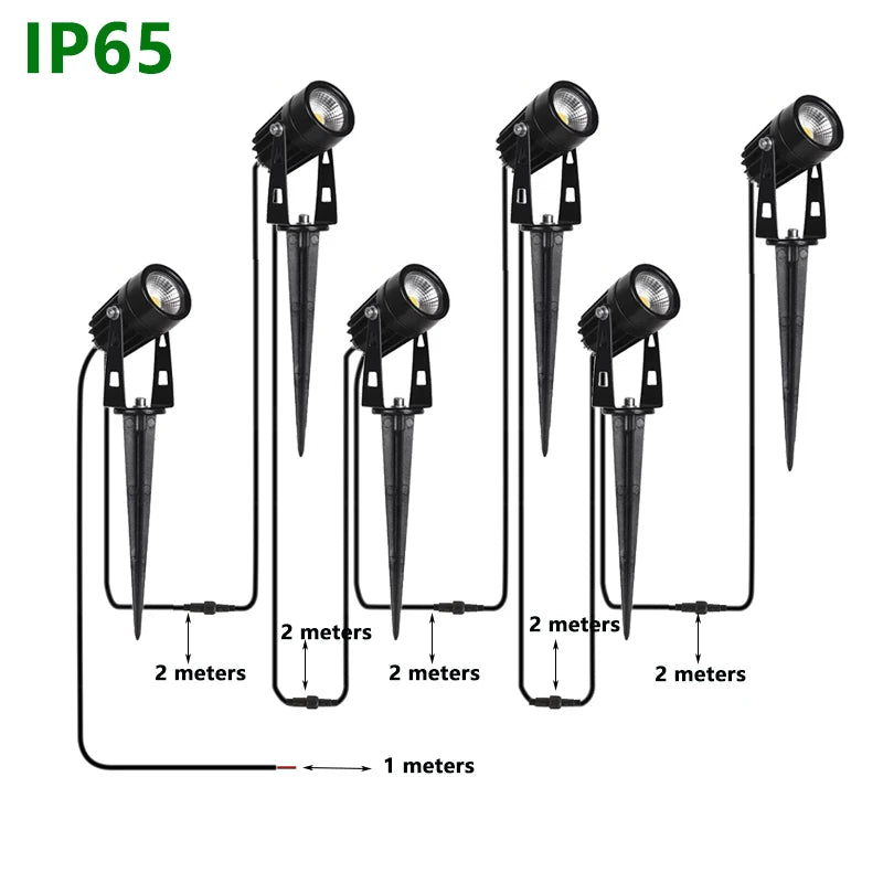 projecteur jardin led waterproof noir moderne spot extérieur sécurité 50w ip65 aluminium