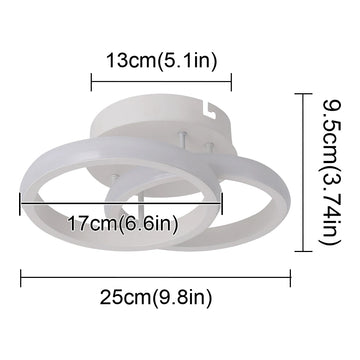 lampe moderne ruban led blanc noir circulaire anneaux superposés suction sécurité