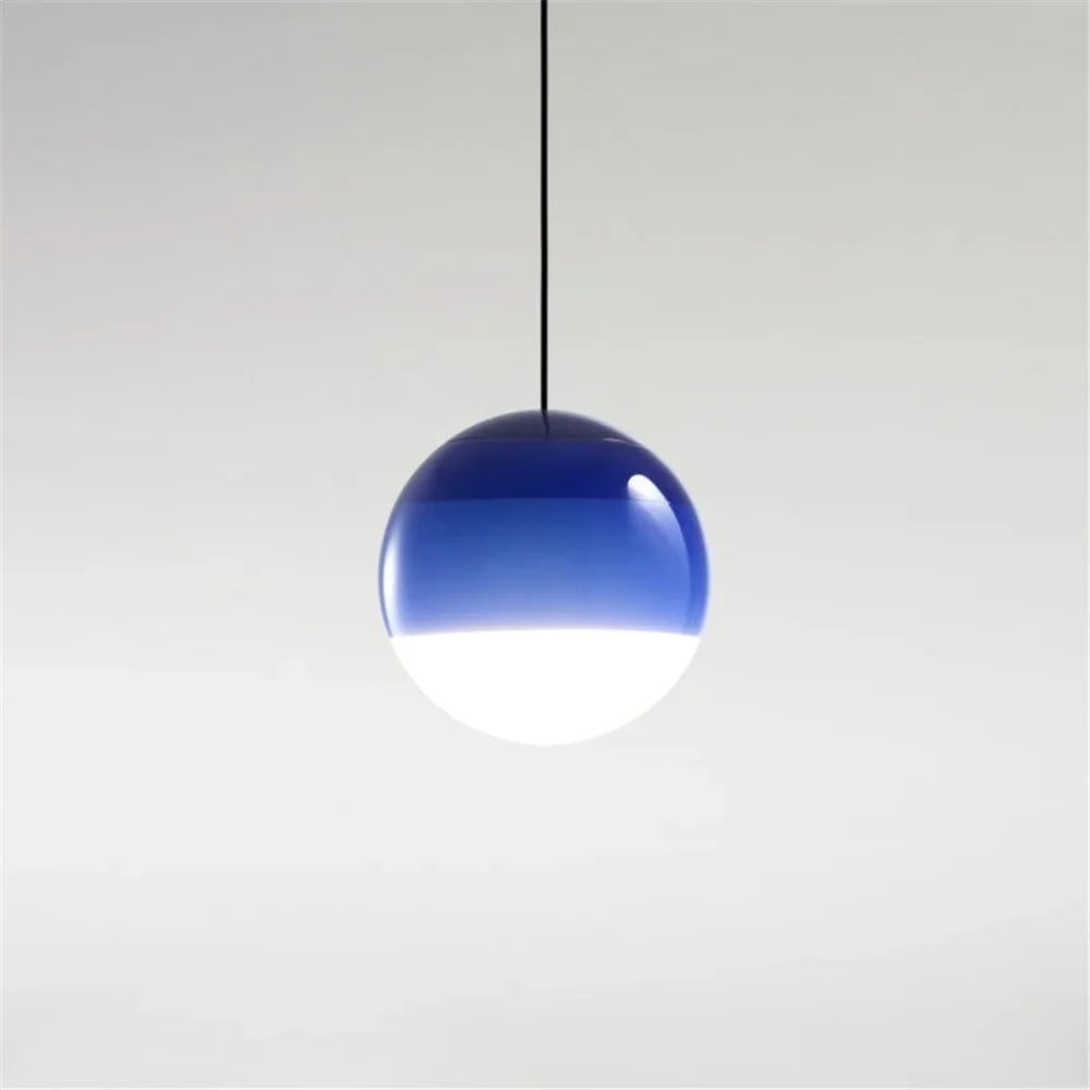 suspension lumineuse moderne vert orange bleu gradient coloré câble suspendu 15cm 20cm