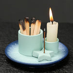bougies étoile céramique moderne rouge blanc bleu jaune plateau supplémentaire minimaliste