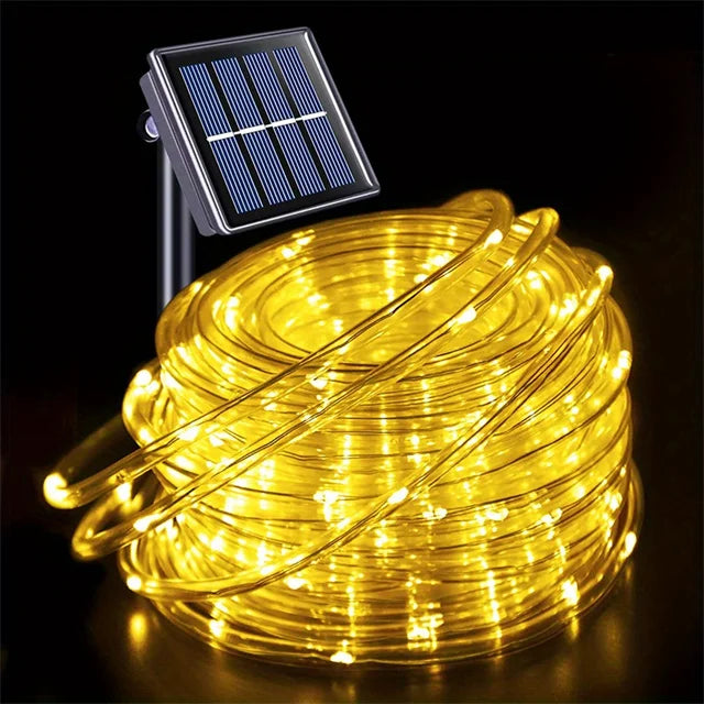 guirlande lumineuse solaire 200 led multicolore moderne 20m ip65