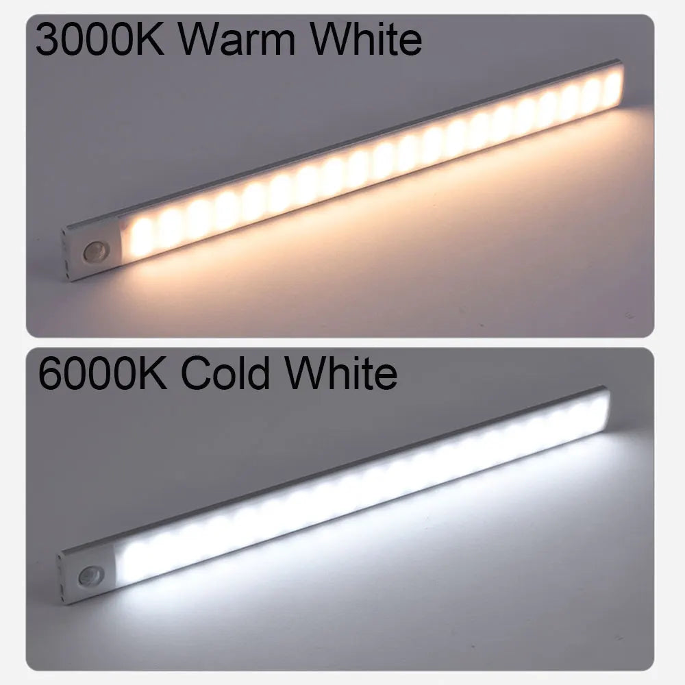 lampe led rechargeable sensor mouvement moderne noire blanche 20cm 40cm 60cm