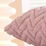 housses coussin polyester motif zigzag moderne rose beige gris jaune maison