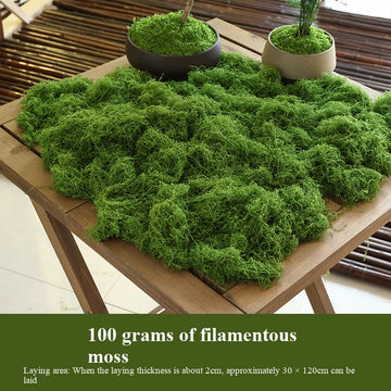 mousse décorative verte polyester décoration intérieure terrariums pots plantes diy bonsaï filamenteuse duveteuse