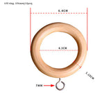 boucles rideau bois naturel clair foncé finition lisse classique vis support terminal