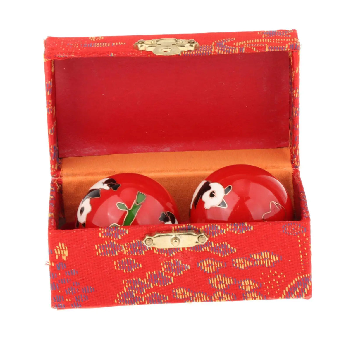 boules massage main rouge panda feuille fitness relaxation santé exercices dextérité portable