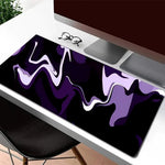 tapis souris abstrait noir violet moderne adhésif gamer fluide ondulé travail