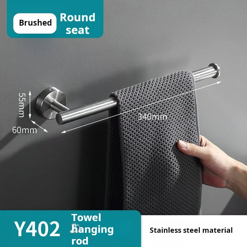 porte serviettes acier inoxydable noir moderne minimaliste brossé salle bain ensemble pièces métal lisse