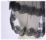 voile mariée femme noir dentelle transparente peigne classique accessoire coiffure événementiel halloween