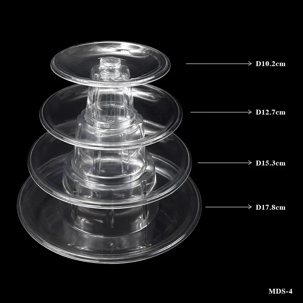 support macarons transparent moderne stand gâteaux mariage anniversaire décoration ustensiles cuisine six niveaux