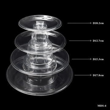 support macarons transparent moderne stand gâteaux mariage anniversaire décoration ustensiles cuisine six niveaux