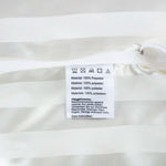 Literie satinée rayée blanc ivoire chambre