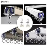 rideaux rouleaux argent blanc modernes anneaux métalliques ensemble vingt opaques chambre maison